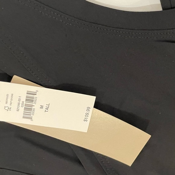 BANANA Republic Black active jumpsuit sleeveless V neck Pantsuit Med Tall - Picture 7 of 7